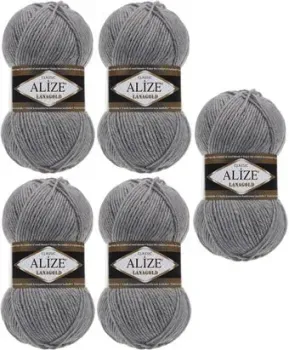 Alize Lanagold 21 (240 м, серый меланж, 5 мотков)