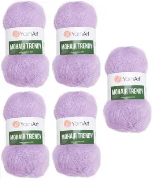 Yarnart Mohair Trendy 138 (сиреневый, 5 шт)