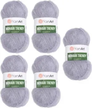 Yarnart Mohair Trendy 113 (серый, 5 шт)
