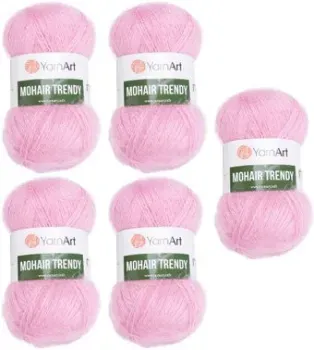Yarnart Mohair Trendy 127 (розовый, 5 шт)