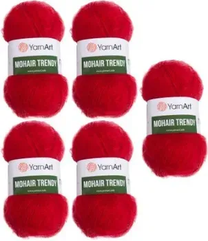 Yarnart Mohair Trendy 105 (красный, 5 шт)
