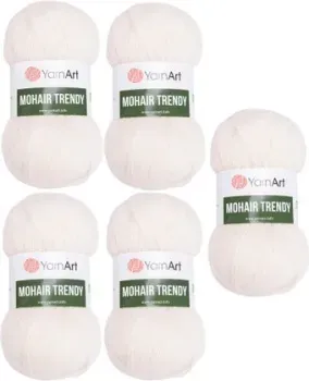 Yarnart Mohair Trendy 1003 (молочный, 5 шт)