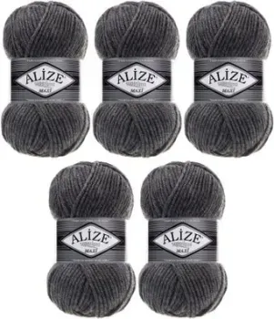 Alize Superlana Maxi 182 (100 м, ср. серый, 5 мотков)