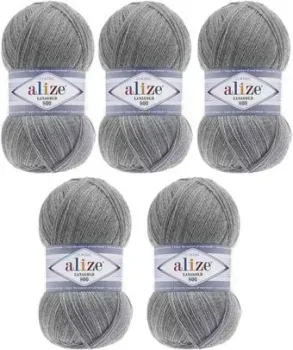 Alize Lanagold 800 21 (800 м, серый меланж, 5 мотков)