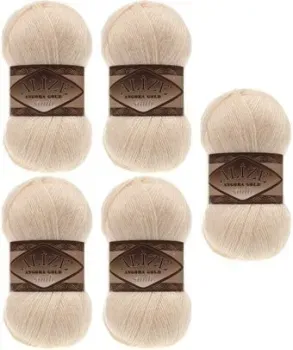 Alize Angora Gold Simli 681 (500 м, ярко-персиковый, 5 мотков)
