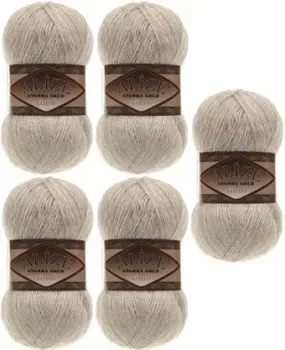 Alize Angora Gold Simli 152 (500 м, бежевый меланж, 5 мотков)