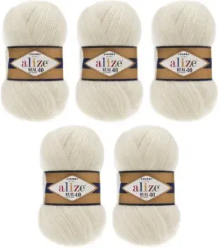 Alize Angora Real 40 450 (480 м, молочный, 5 мотков)