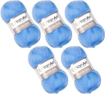 Yarnart Angora Star 600 (500 м, темно-голубой, 5 мотков)