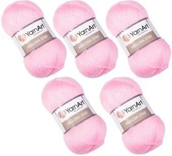 Yarnart Angora Star 217 (500 м, розовый, 5 мотков)