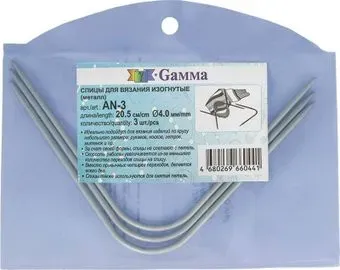 Gamma изогнутые AN-3 алюминий d 4.0 мм 20.5 см 3 шт с покрытием