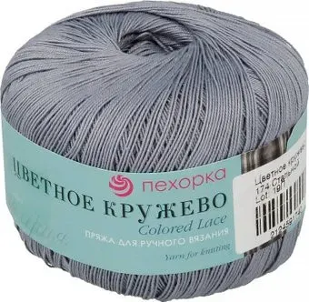 Пехорка Цветное кружево 50 г 475 м №174 (сталь)