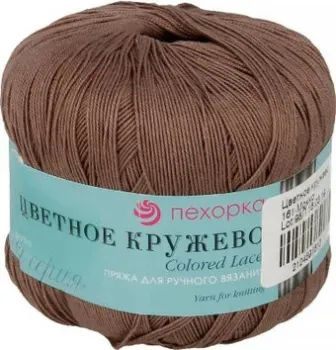 Пехорка Цветное кружево 50 г 475 м №161 (мокко)