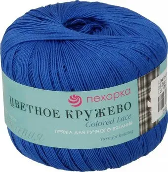 Пехорка Цветное кружево 50 г 475 м №026 (василек)