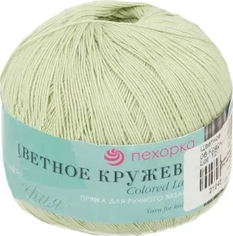 Пехорка Цветное кружево 50 г 475 м №009 (зел.яблоко)