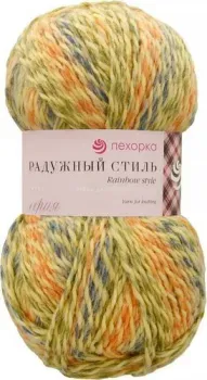 Пехорка Радужный Стиль 100 г 200 м №1037 (мулине св.желтый/зеленый)
