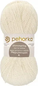 Пехорка Мерцающая 100 г 430 м №001 (белый)