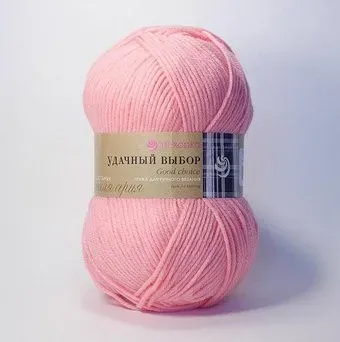 Пехорка Удачный Выбор 100 г 200 м №011 (яр.розовый)