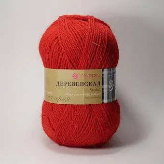 Пехорка Деревенская 100 г 250 м №088 (красный мак)