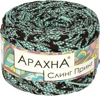 Arachna Sling Print 50 г 50 м № 021 (кружево бирюзовый)