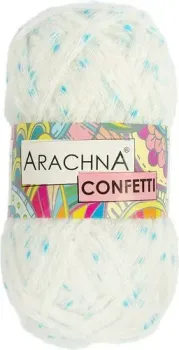 Arachna Confetti 100 г 110 м №2104 (белый/бл.голубой/голубой)