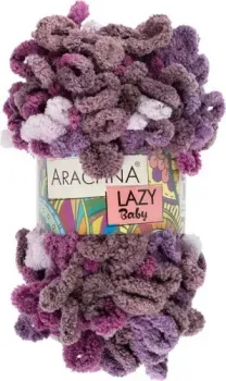 Arachna Baby Lazy 100 г 8.5 м №08 (св.серый/т.фиолетовый/серо/фиолетовый/св.сиреневый)