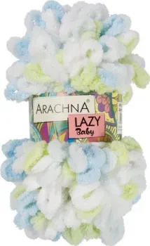 Arachna Baby Lazy 100 г 8.5 м №06 (белый/св.голубой/голубой/салатовый)