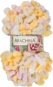 Arachna Baby Lazy 100 г 8.5 м №04 (белый/бежевый/желтый/св.розовый)