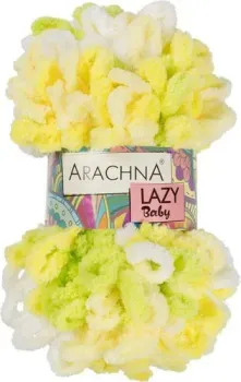 Arachna Baby Lazy 100 г 8.5 м №01 (белый/салатовый/желтый/св.желтый)