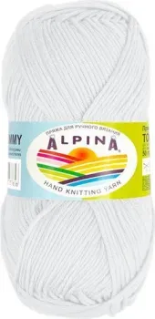 Alpina Yarn Tommy 50 г 130 м №002 (белый)