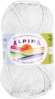 Alpina Yarn Slavic 50 г 140 м №02 (белый)