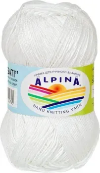 Alpina Yarn Sati 50 г 170 м №001 (белый)