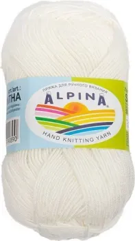 Alpina Yarn Samantha 50 г 160 м №02 (молочный)
