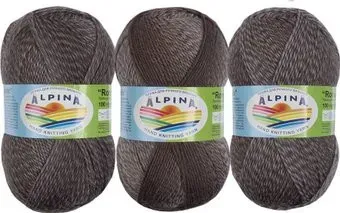Alpina Yarn Romantic 100 г 300 м №14 (св.серый/коричневый/серый)