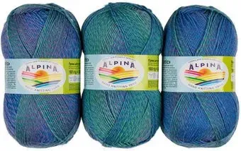 Alpina Yarn Romantic 100 г 300 м №05 (синий/зеленый/фиолетовый)