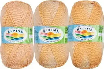 Alpina Yarn Romantic 100 г 300 м №04 (св.персиковый/св.желтый)
