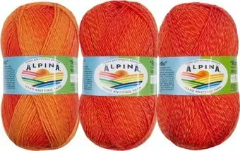 Alpina Yarn Romantic 100 г 300 м №03 (желтый/оранжевый)