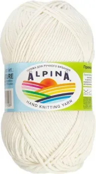Alpina Yarn Nature 50 г 105 м №001 (молочный)