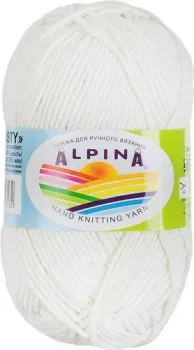 Alpina Yarn Misty 50 г 105 м №01 (белый)