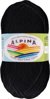 Alpina Yarn Melissa 50 г 125 м №02 (черный)