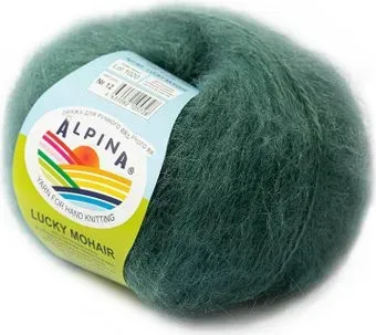 Alpina Yarn Lucky Mohair 50 г 150 м №12 (бирюзово-мятный)