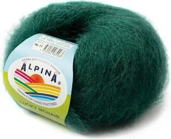 Alpina Yarn Lucky Mohair 50 г 150 м №11 (изумрудный)