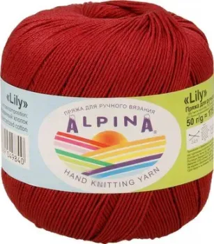 Alpina Yarn Lily 50 г 175 м №801 (красно-коричневый)