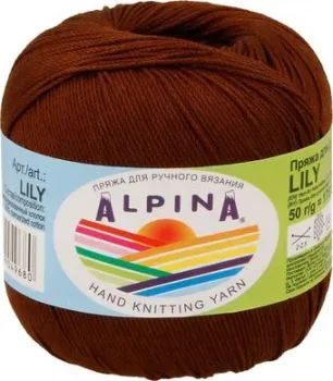 Alpina Yarn Lily 50 г 175 м №084 (т.коричневый)