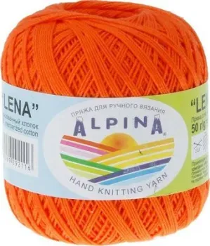 Alpina Yarn Lena 50 г 280 м №20 (оранжевый)