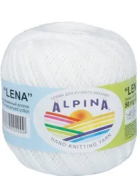 Alpina Yarn Lena 50 г 280 м №01 (белый)