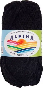 Alpina Yarn Garry 50 г 50 м №02 (черный)