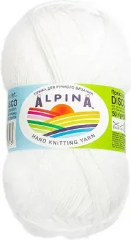 Alpina Yarn Disco 50 г 150 м №02 (белый)