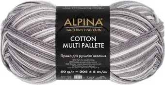 Alpina Yarn Cotton Multi Pallete 50 г 205 м №03 (белый/св.серый/серый)