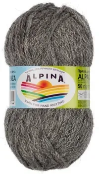 Alpina Yarn Alpaca Trenza 50 г 150 м №14 (черный/серый)