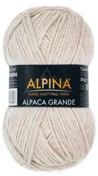 Alpina Yarn Alpaca Grande 50 г 118 м №03 (серо-бежевый меланж)